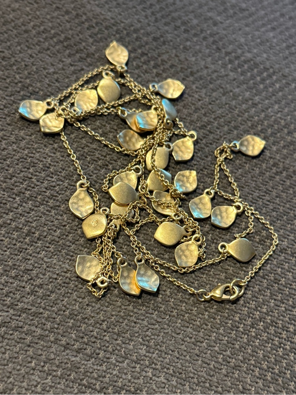 Ralph Lauren Delicate Gold Leaf Charm Necklace - Picture 2 of 3